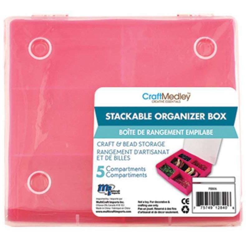 Multicraft Bead Stackable Organizer Box 5.25X4.75X1.5