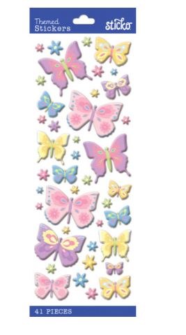 Sticko Themed Stickers Paper Butterflies