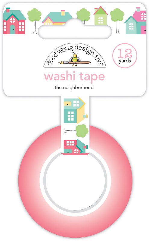 Doodlebug Washi Tape 15Mmx12yd-The Neighborhood