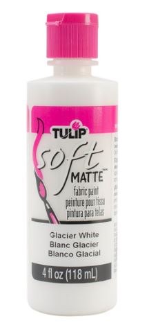 Tulip Soft Fabric Paint, 4 oz - Matte Glacier White
