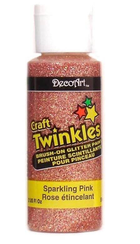 Decoart 2 oz. Craft Twinkles Sparkling Pink Glitter Paint