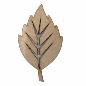 MDF Cut Out - Leaf, 6&quot;