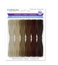 Craft Medley Jewelry Craft Cording Set - Brown Scale, Pkg of 18