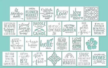 Mix the Media Stencil Pack, 26ct- Life's Little Moments