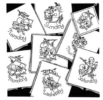 Aunt Martha's Iron On Transfers- Love Birds #3971