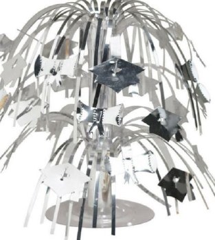 Mini Cascade Grad Centerpiece - Silver