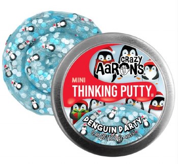 Crazy Aaron's Thinking Putty Mini Tin - Penguin Party
