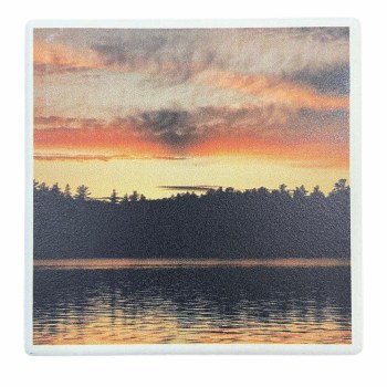 Minnesota Ceramic Coaster - Lake at Sunset