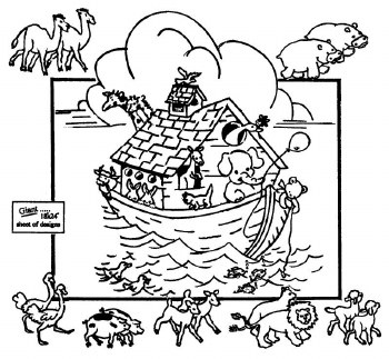 Aunt Martha's Iron On Transfers- Noah's Ark #3925