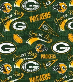 Sport Teams Bolted Fabric- Green Bay Packers Retro