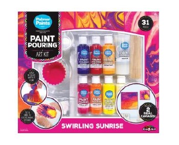 Cra-Z-Art Palmer Acrylic Pouring Paint Kit - Swirling Sunrise