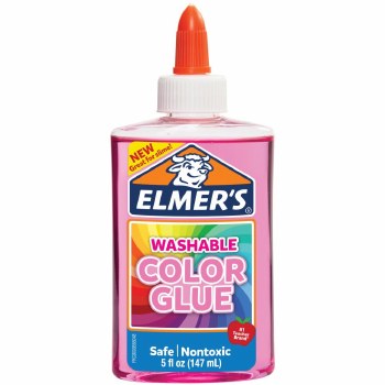 Elmer's Transparent Colored Liquid Glue, 5oz- Pink