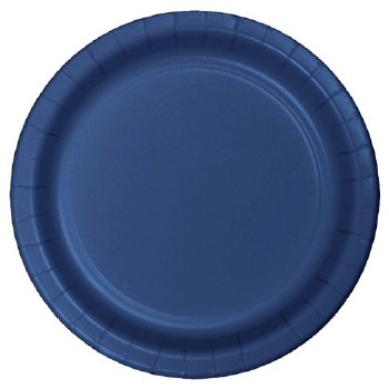 Touch of Color 7&quot; Paper Plate, 24ct- Navy