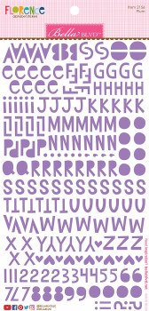 Florence Alphabet Stickers- Plum
