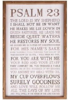 Framed Wood Sign - Psalm 23