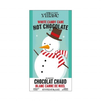 Hot Chocolate- White Candy Cane, Retro Snowman