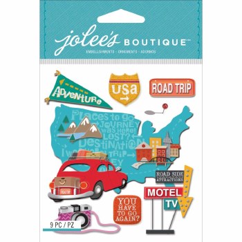 Jolee's Travel Dimensional Stickers- Road Trip