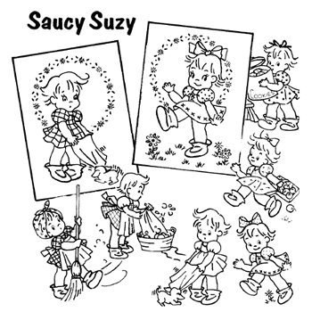 Aunt Martha's Iron On Transfers- Saucy Suzy #3863