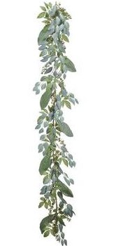 Seed Eucalyptus Garland, 78&quot; - Green