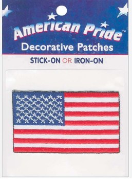 Small American Flags Patches - 2 Pk