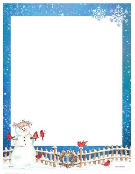 Holiday Letterhead- Rustic Snowman