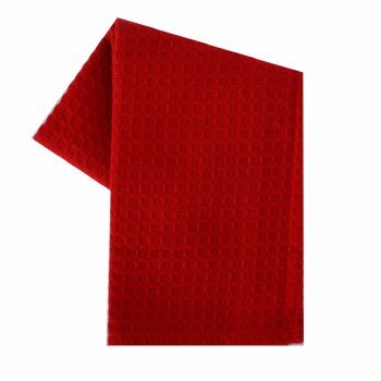 Waffle Weave 20&quot;x28&quot; Tea Towel- Bright Red