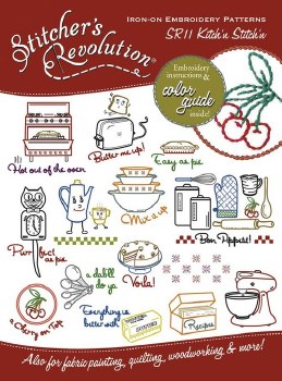 Stitcher's Revolution Embroidery Transfer Pattern- Kitchen Stitch'n