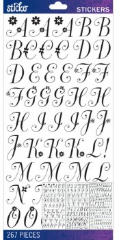 Sticko Alphabet Stickers - Black Dorchester