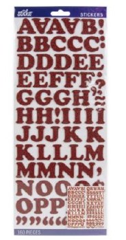 Sticko Alphabet Stickers - Red Glitter