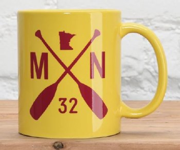 Summer House Ceramic Mug - Yellow + Pink
