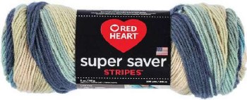 Red Heart Super Saver Yarn, Stripes- Sutherland