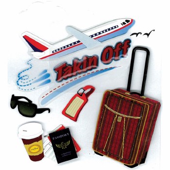 Jolee's Travel Dimensional Stickers- Taking Off