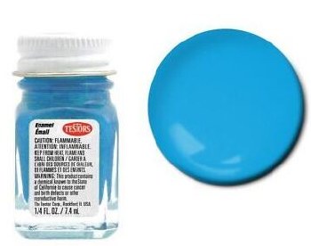 Testors Enamel Paint, 1/4 oz - Flat Sky Blue