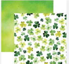 12x12 Shamrock Paper - Shamrock Watercolor