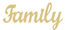 MDF Cut Out - Family Script, 12"