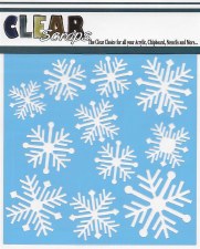 Clear Scraps 12x12 Stencil- Nordic Snowflake