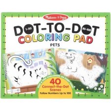 Melissa & Doug Dot to Dot 123 Coloring Pad- Pets