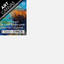 12"x12" Artist Stretched Canvas - Triple Pack