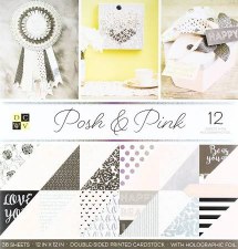 12x12 DCWV Paper Stack- Posh & Pink