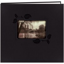 Pioneer 12x12 Post Bound Album - Leatherette Black Ivy