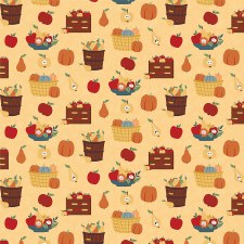 Autumn Greetings 12x12 Paper- Fruit Baskets