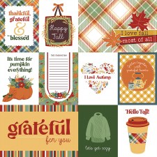 Autumn Greetings 12x12 Paper- Happy Fall