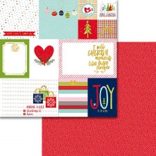 Merry Christmas 12x12 Paper- Daily Details w/ Gold Foil Accents
