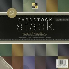 12x12 DCWV Paper Stack- Metallic Neutral Cardstock