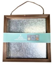 Mix the Media Wood Framed Sign, 12"x12" - Galvanized