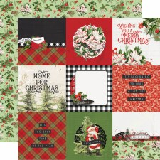 Simple Vintage Christmas Lodge 12x12 Paper- 4x4 Elements