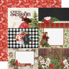 Simple Vintage Christmas Lodge 12x12 Paper- 4x6 Elements