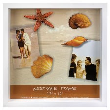 12x12 Shadowbox Keepsake Frame- White