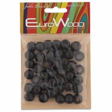 EuroWood Wood Beads- Black 40ct