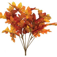 13" Oak Leaf Bush - Orange/Yellow